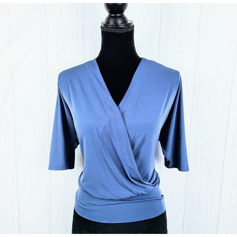 Banana Republic Blue Wrap Blouse